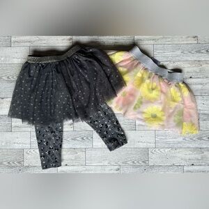 Disney Mickey & Minnie Mouse Tutu Leggings & Skort Set Baby Girls 12-18 months